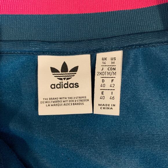 Adidas Track Jacket Women M Medium Leopard Print Full Zip Performance Pocket - Picture 9 of 15